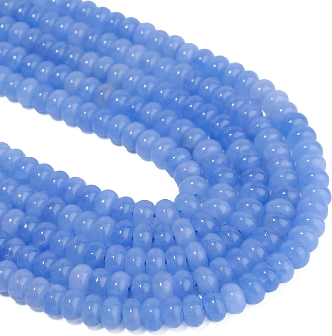 Songxi 5x8mm Natural Deep Blue Stone Rondelle Beads, Gemstone - Image 6