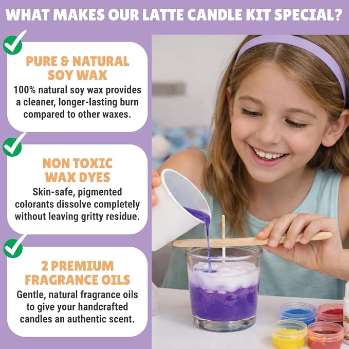 Kalakaram Latte Candle Making Kit | Make 3 Aromatic Candles - Image 5