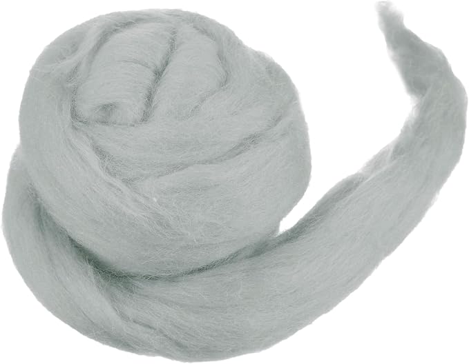 MECCANIXITY Wool Roving Yarn Soft Felting Wool 50g/1.76oz Pure Chunky Roving by MECCANIXITY
