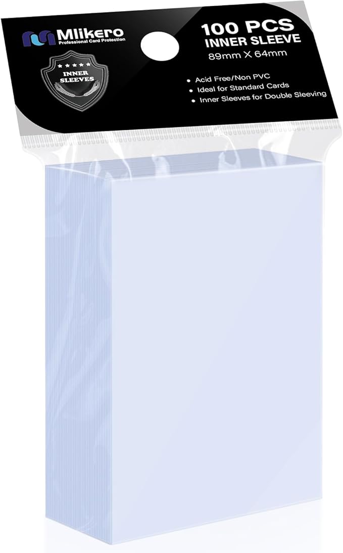 100 Pack Card Sleeves, Perfect Fit Inner Sleeves Ideal by Mlikero