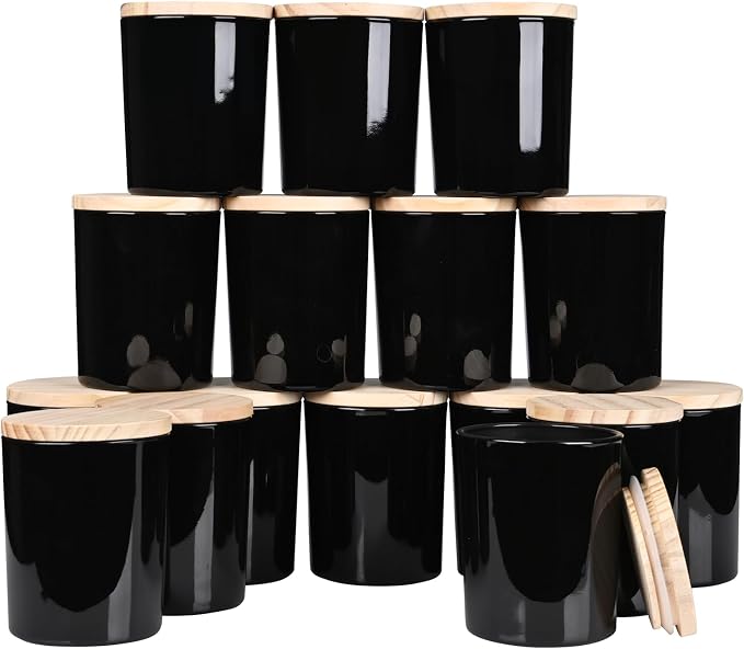 SHOWIN Thick Candle Jars for Making Candles 16 Pcs, 7 OZ Empty Jars by Showin