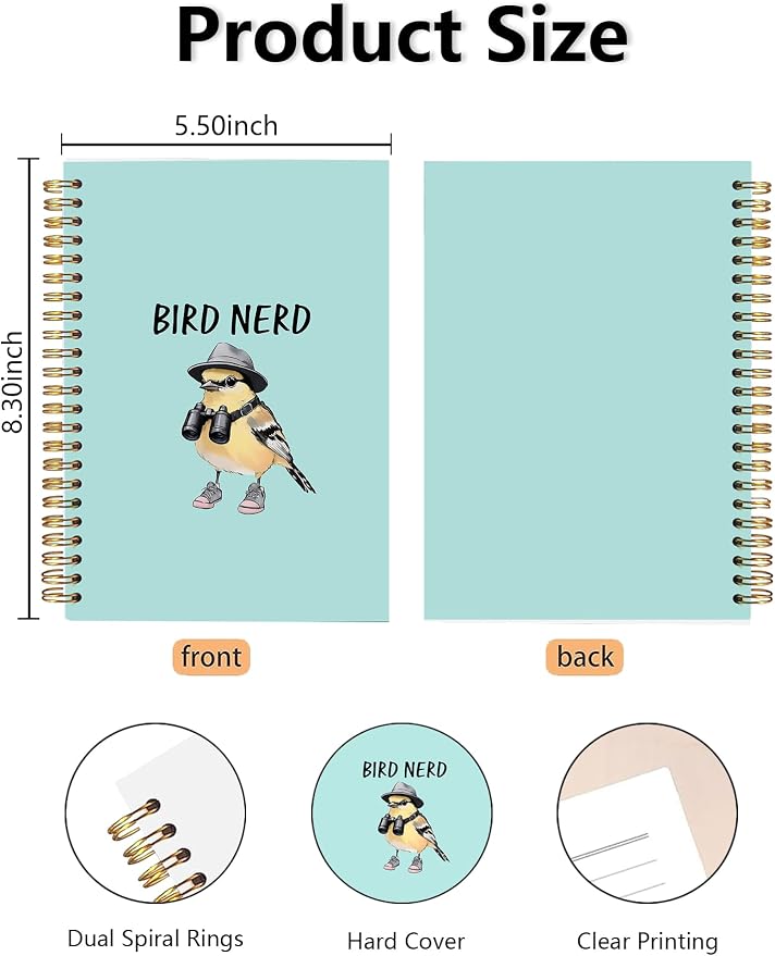Funny Bird Birding Spiral Notebook, Birds Watching Journal, Gifts - Image 2