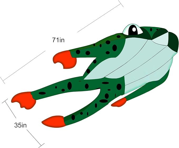 HENGDA KITE 3D Frog Kite for Kids and Adults, Excellent Fabric and Structure - Image 2