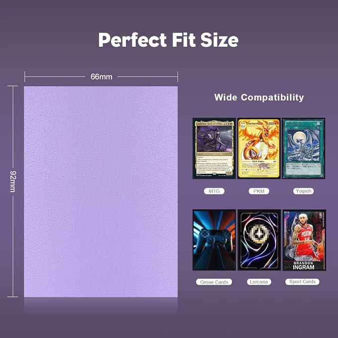 Orchid Violet Dual Matte Card Sleeves, Katomula 100PCS Card Sleeves - Image 4