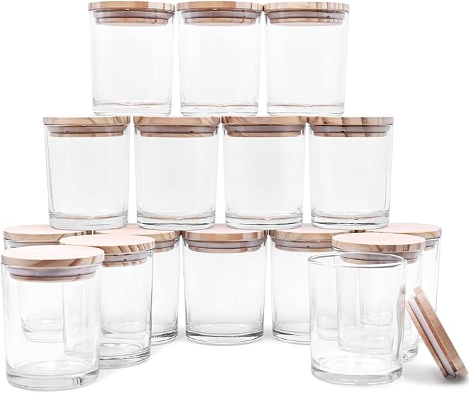 Thick Candle Jars for Making Candles 16 Pcs, 7 OZ Empty Jars by Showin