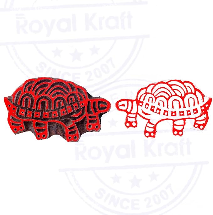 Royal Kraft Wooden Stamps DIY Fabric, Henna Printing Blocks THDtag037 - Image 4