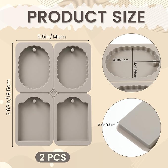 2Pcs Epoxy Resin Molds Resin Keychain Molds Silicone Mold - Image 2