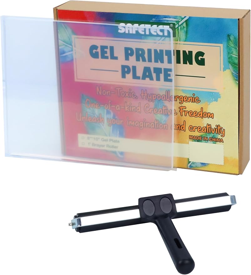 Safetect Gel Plates for Printing 8" x 10", Reusable Gel Transfer Plate by Safetect