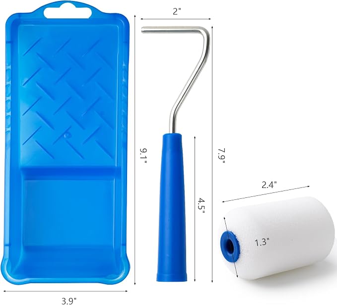 Mister Rui Foam Paint Roller, 2 Inch Mini Paint Roller Kit 10 Pack, Touch Up - Image 5