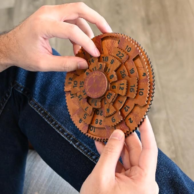Project Genius Grecian Computer Mechanical Math Puzzle, Wooden Brainteaser Gift - Image 2