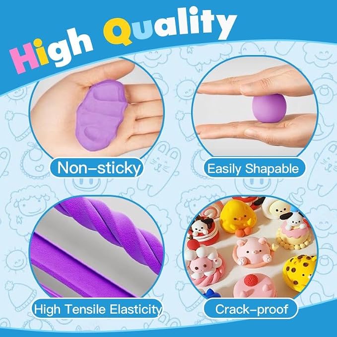 48 Colors Air Dry Modeling Clay - Image 3