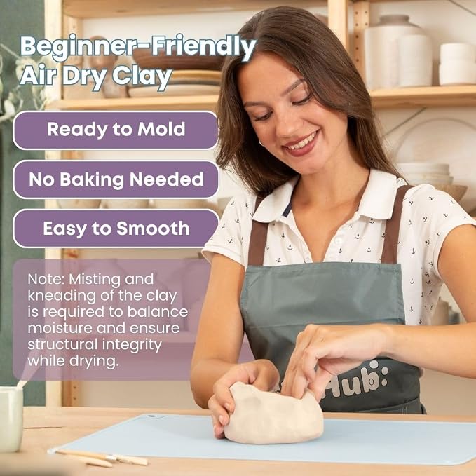 Air Dry Clay Pottery Kit for Adults Beginner, Starter Kit - Image 4