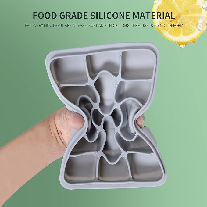 Tvmania Ice Cube Trays Set of 2, 15-Cube Silicone Molds - Image 6