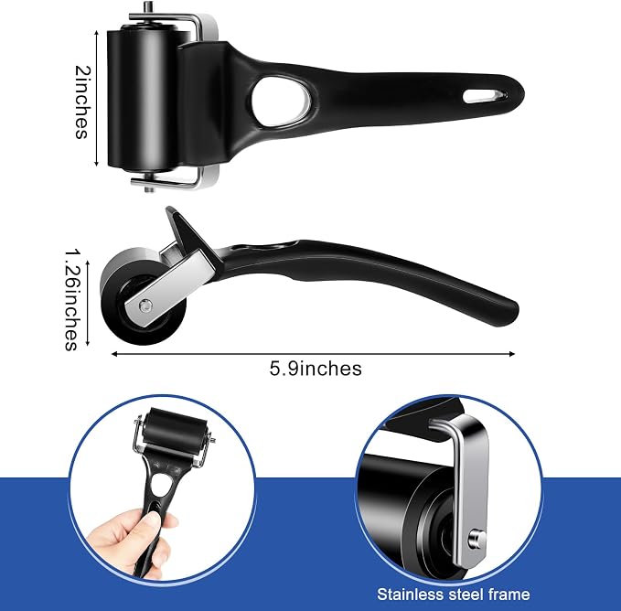 Frienda 12 Pack 2 Inch Rubber Brayer Rollers, Bulk Hard Rubber Rollers Tool - Image 2