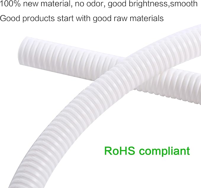 Alex Tech 50ft - 1/2 inch Split Wire Loom Tubing - White - Image 2