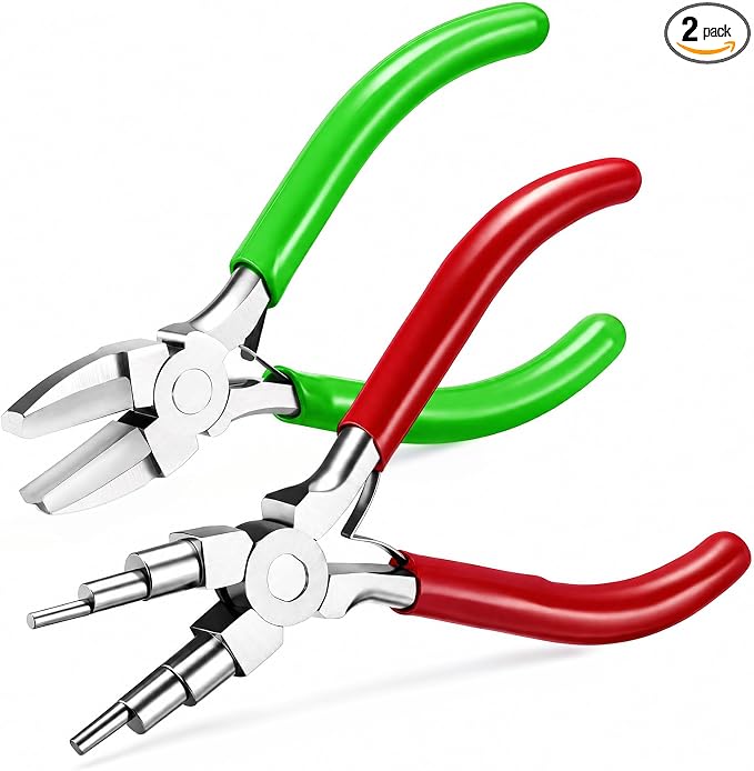 Mudder 2 Pieces Jewelry Making Tool Bail Making Pliers 6 in 1 Jewelry Wire by Mudder