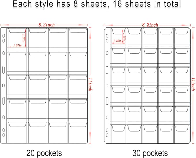 400 Pockets Coin Collection Album Book Holder - Image 4
