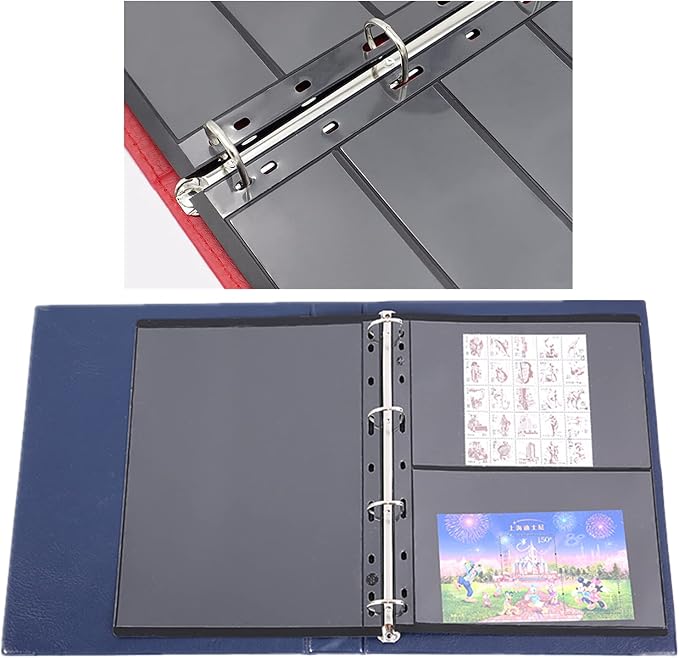 MUDOR Stamp Pages for Stamp Collection Album Binder, 4 Vertical Pockets | 10 - Image 4