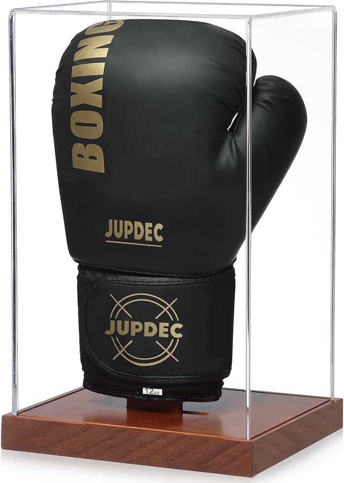 JupDec Boxing Glove Display Case, Full Size UV Protection Souvenirs and by JupDec