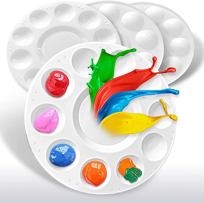 4pcs Paint Tray Palettes, Paint Pallet, Plastic Palette by Hulameda