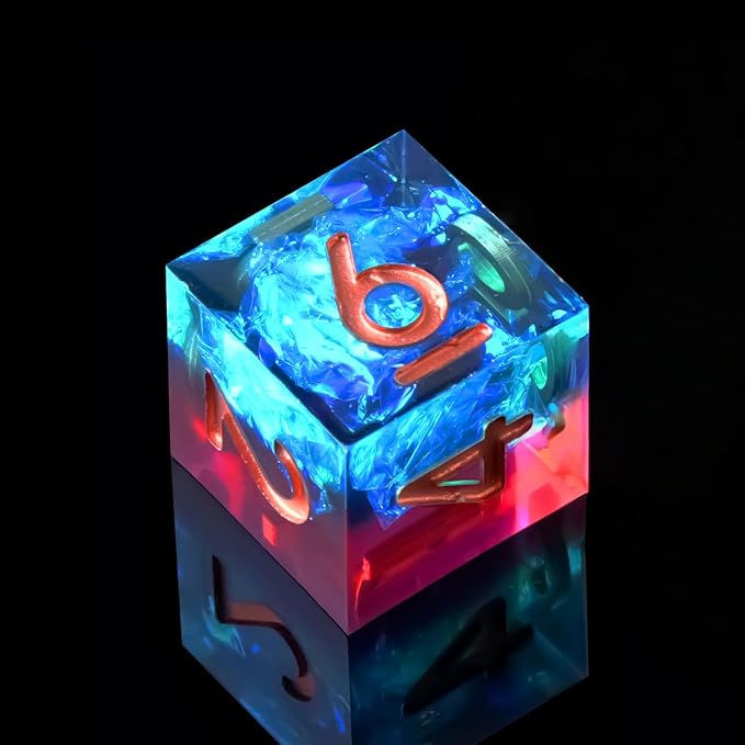 1Pcs D6 DND Dice with Resin Sharp Edge D&D Dice, Random Color and Style 6 Sided - Image 5