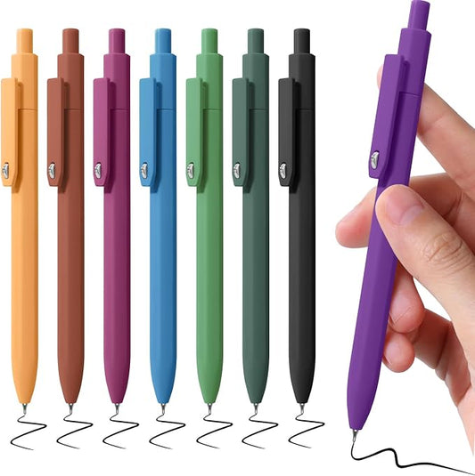 Piochoo Gel Pens, 8 Pack Fine Point Black Ink Smooth Writing Ink Pen, by Piochoo