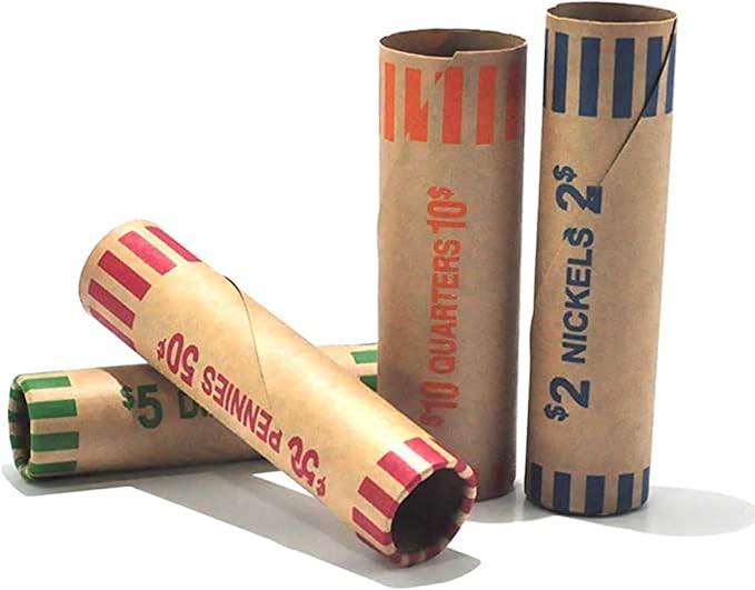 L LIKED 256 Assorted Preformed Coin Wrappers Rolls - Image 4