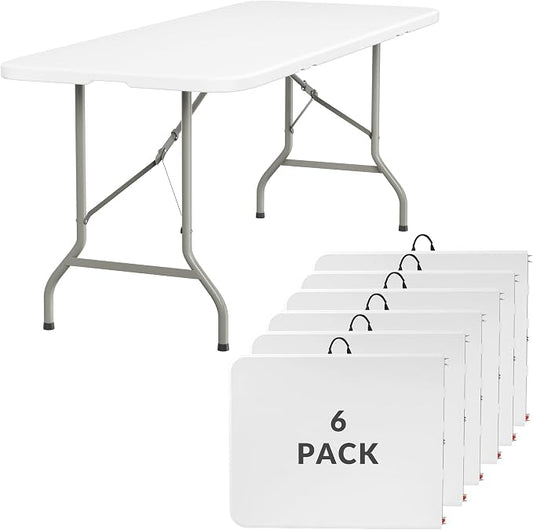 Elevon 6FT Folding Tables – Heavy Duty Portable Foldable Table by ELEVON