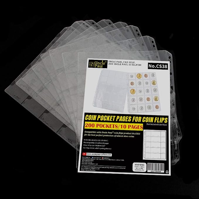 Uncle Paul Coin Binder Sheets for 2" x 2" Cardboard Holders - Image 5