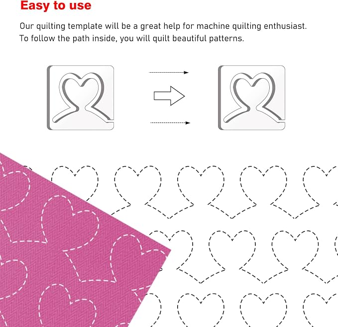 Kapyoo Free Motion Quilting Templates Set Quilting Rulers and Templates - Image 3
