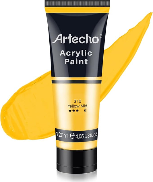 Artecho Yellow Acrylic Paint, Art Craft Paints by Artecho