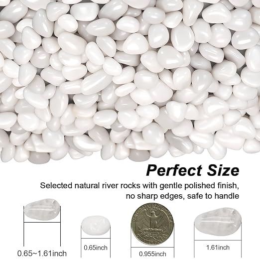 Fish Tank Rocks, Landscaping Pebbles, Decorative Ornamental Pebbles Garden - Image 2
