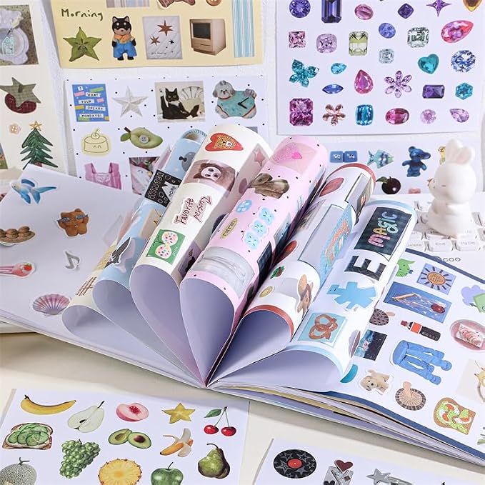 Girl's Korean Sticker Book, Food and Daily Life Theme - Image 5