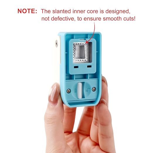 BAOFALI Mini Stamp Punch, 0.6x0.5 Inch Postage Stamps Punch, Portable Lever - Image 4