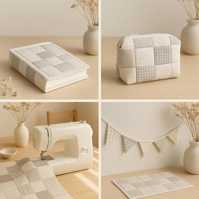 Cotton Satin Patchwork Fabric Panel – 35 Designs, 20×20 cm Squares, Single - Image 8
