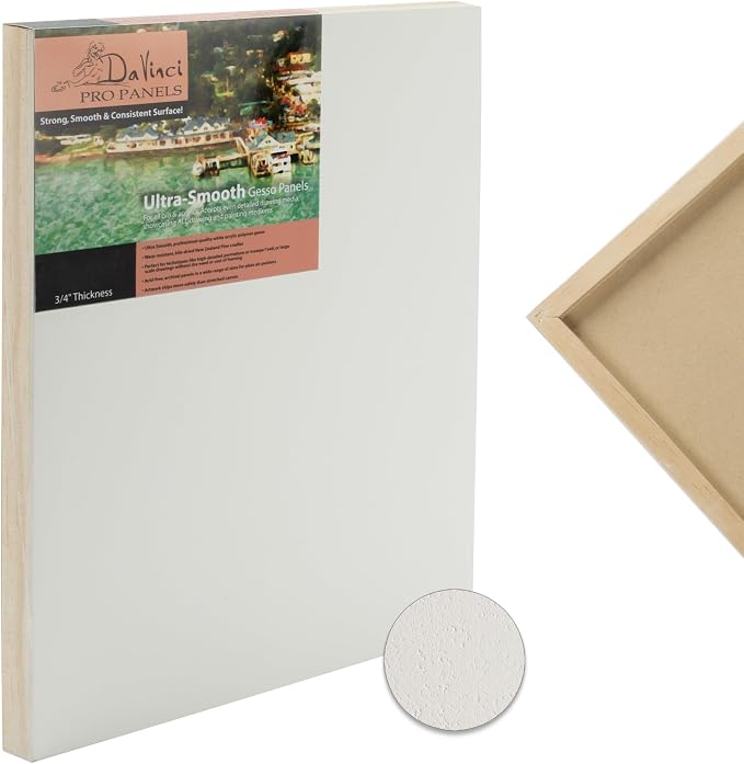 DaVinci Wood Panel Pro Ultra Smooth Gesso Panels 3/4 inch Panel 3x9 inch - Image 3