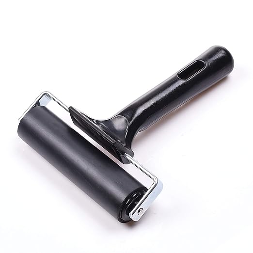 4-Inch Rubber Brayer Roller for Printmaking by AKIRO