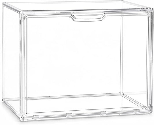 XX-Large Clear Acrylic Display Case, 1 Pack | Extra Large Stackable Storage Bins by TimberAura