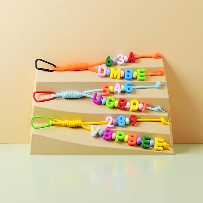 KJML DIY Paracord Keychain 12pcs Paracord Rope Keychain Braided Cord Rope Bag - Image 6