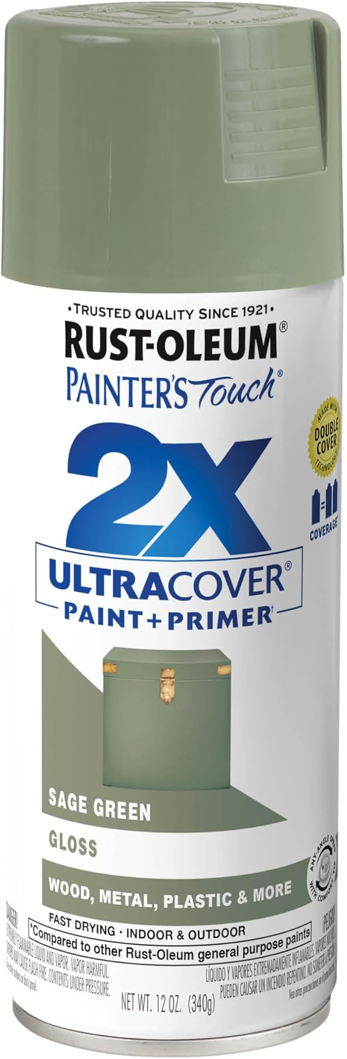 Rust-Oleum Painter's Touch 2X Ultra Cover Spray Paint, Gloss Sage Green | by Rust-Oleum