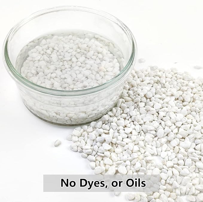 YISZM 2LB Succulent and Cactus Gravel Pebbles, 1/5 Inch White Natural - Image 3
