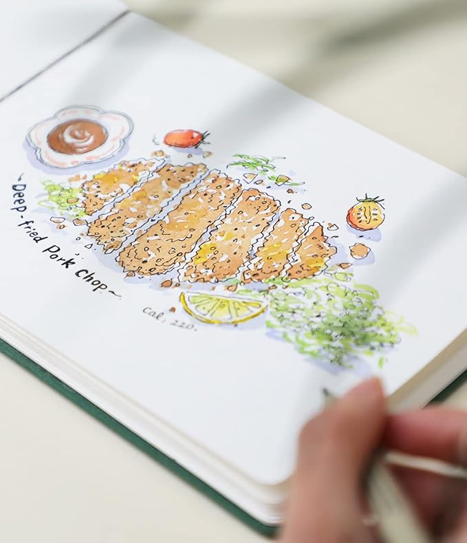Handmade Watercolor Journal, 140lb/300gsm, Cold Press, 20 Sheets/40 Pages - Image 5