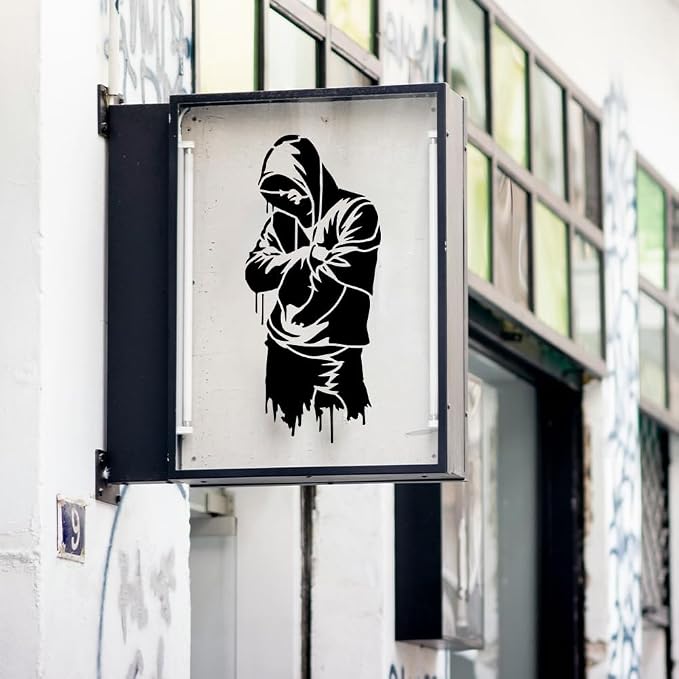 FINGERINSPIRE Graffiti Doodle Man Stencils 11.8x11.8inch - Image 4