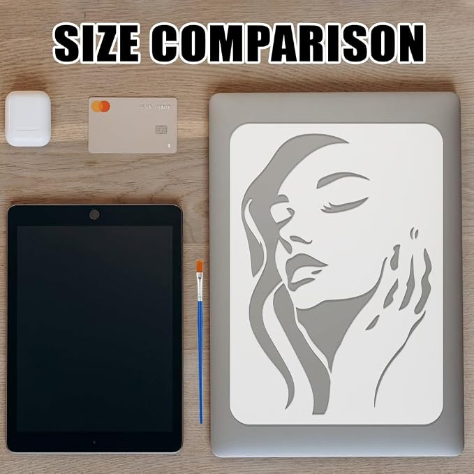 FINGERINSPIRE 4 Pcs Minimalist Figures Painting Stencil - Image 3