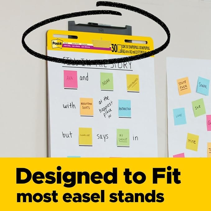 Post-it Super Sticky Easel Pad, 25 x 30 Inches, 30 Sheets Per Pad, 2 Pads - Image 2