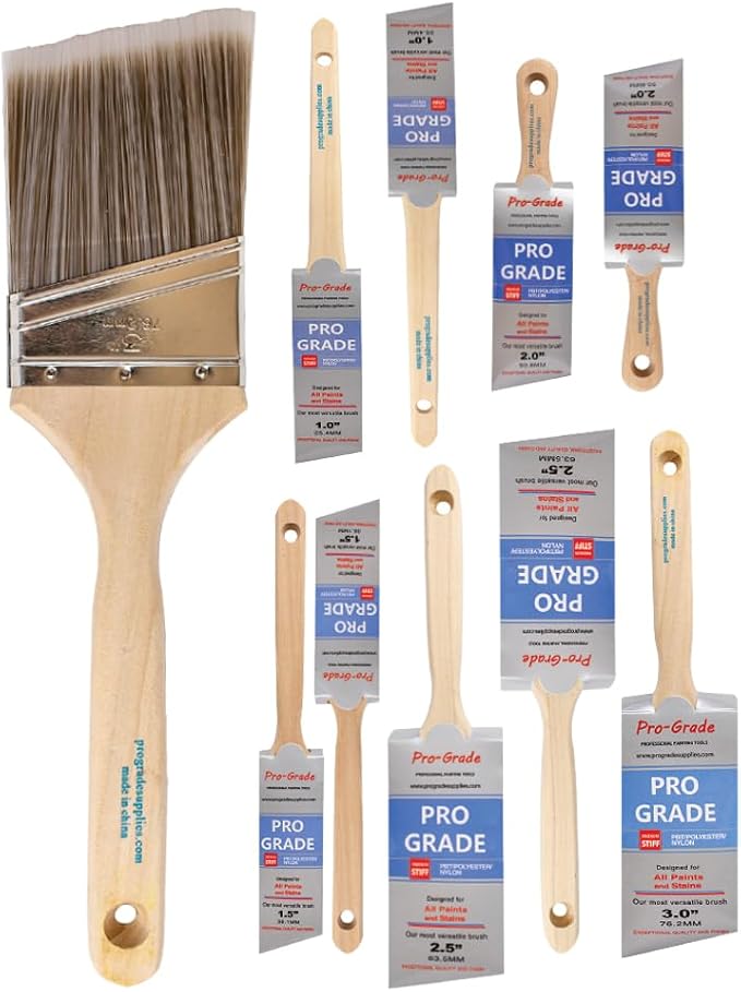 10 Pack Pro-Grade Premium Wall/Trim House Paint Brush Set Great - Image 7