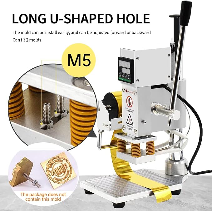 Upgraded Hot Foil Stamping Machine 10x13cm Leather Bronzing Pressure Mark - Image 4