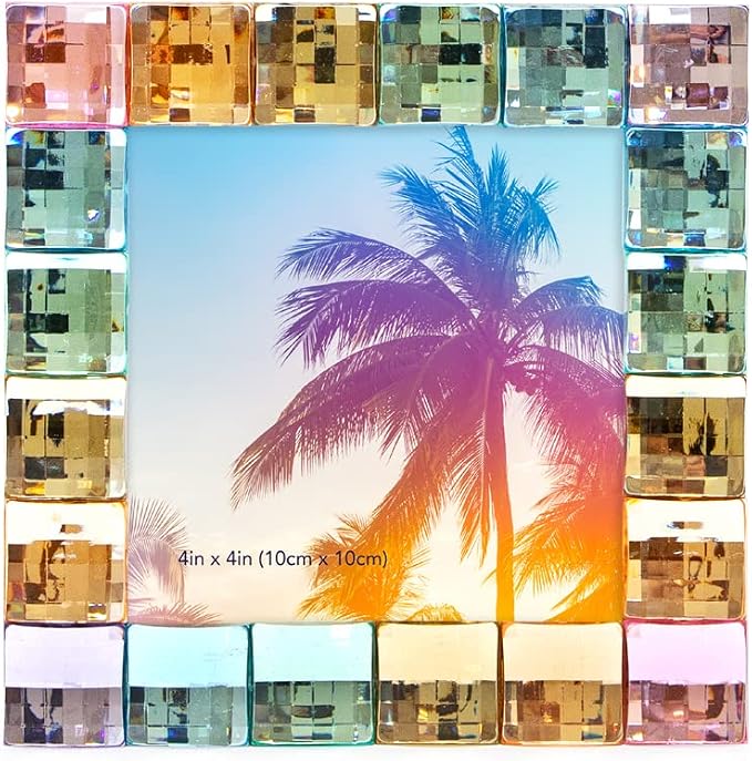 Isaac Jacobs Decorative Sparkling Jewel Picture Frame, Photo Display & Home - Image 2