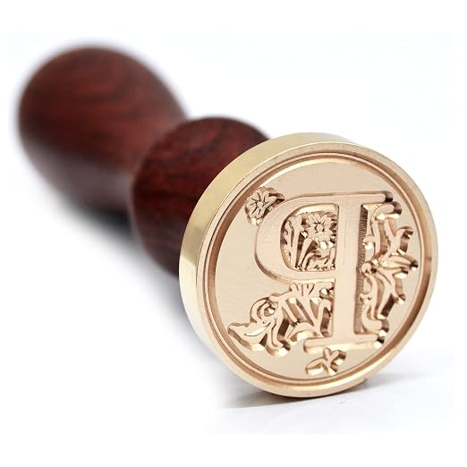 Medieval Initial Alphabet Wax Seal Stamp, Brass Head Wooden Handle, by TELOSMA