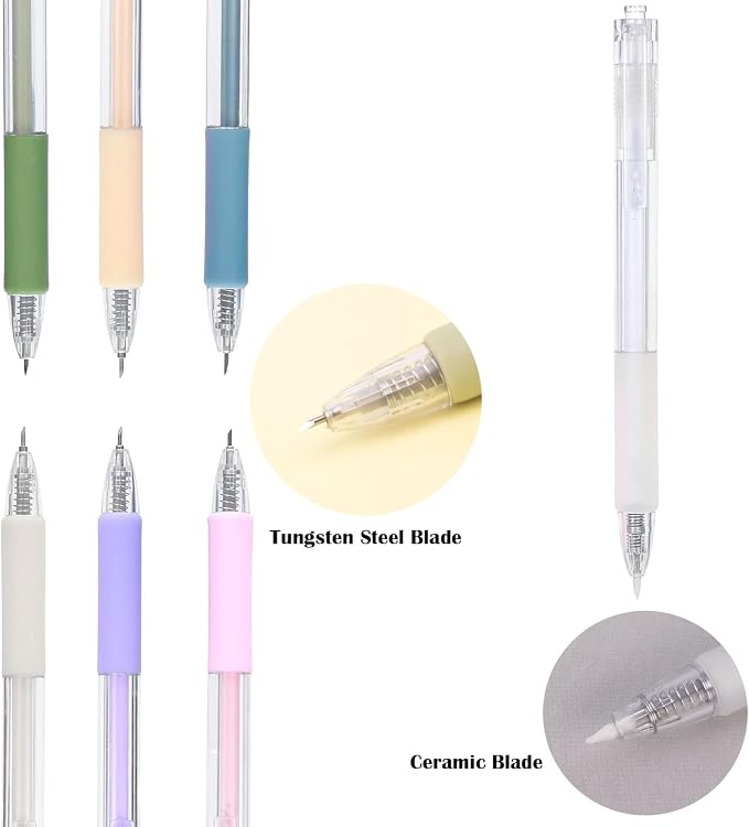 7 PCS Craft Paper Knife Pen Art Cutting Tools Retractable Hobby Cutter Pen - Image 3